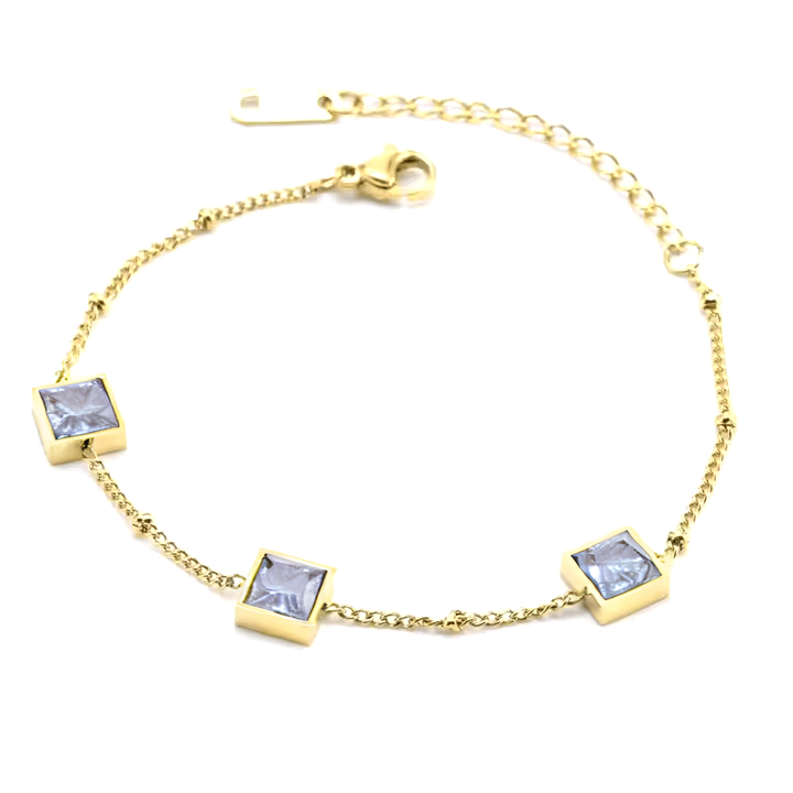Gold Plated Diamond bracelet with diamonds