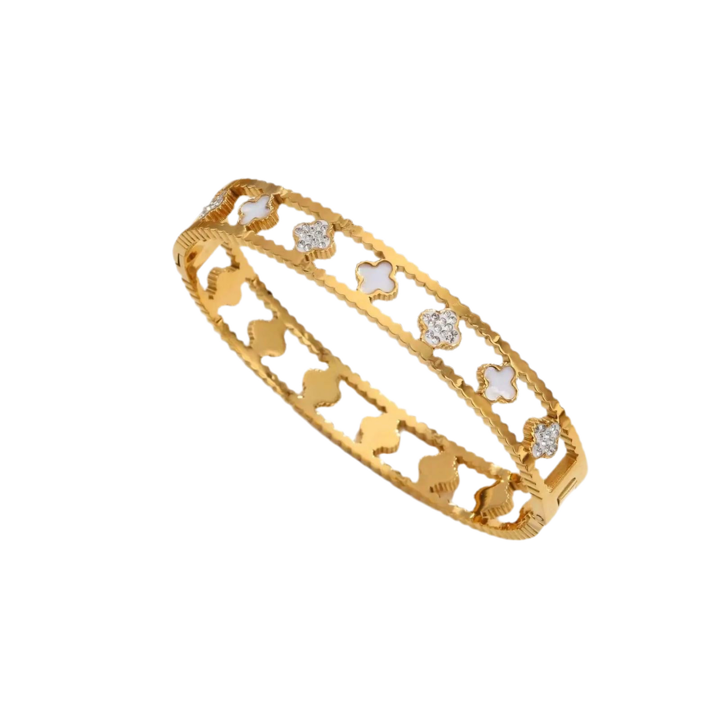 Gold clove bangle