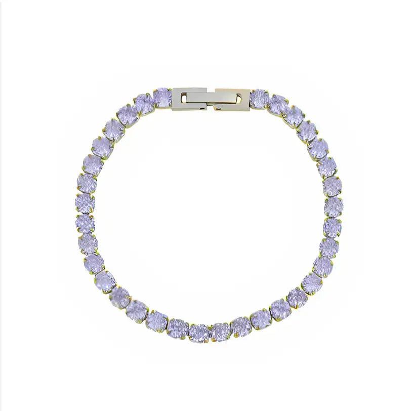 Silver diamond tennis bracelet 