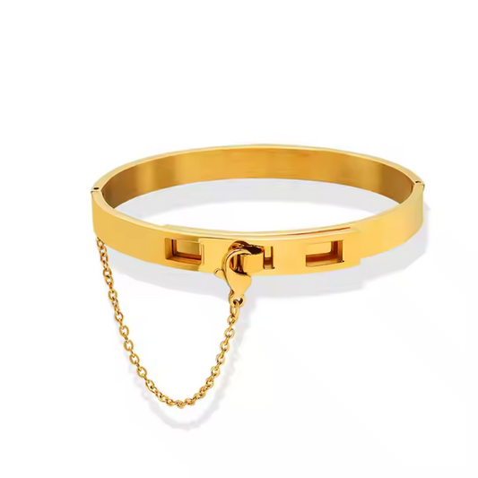 Gold Chain Bangle 