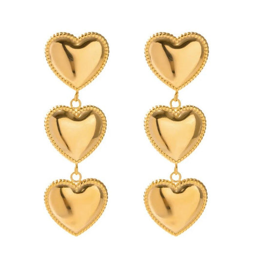 Gold_Dangle_Heart Earrings