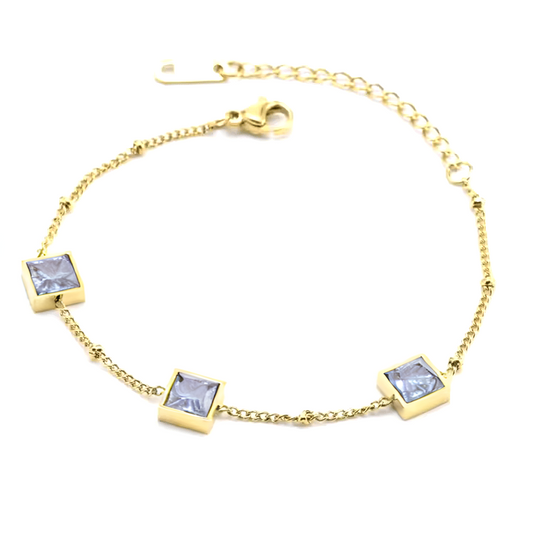 Gold Plated Diamond bracelet with diamonds 