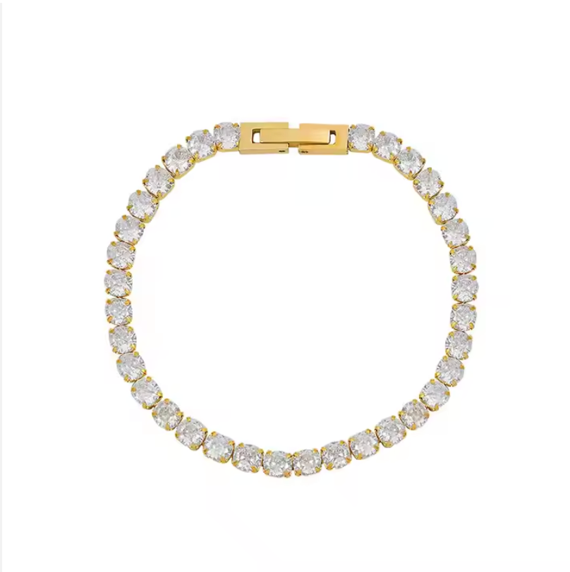 Round diamond tennis bracelet