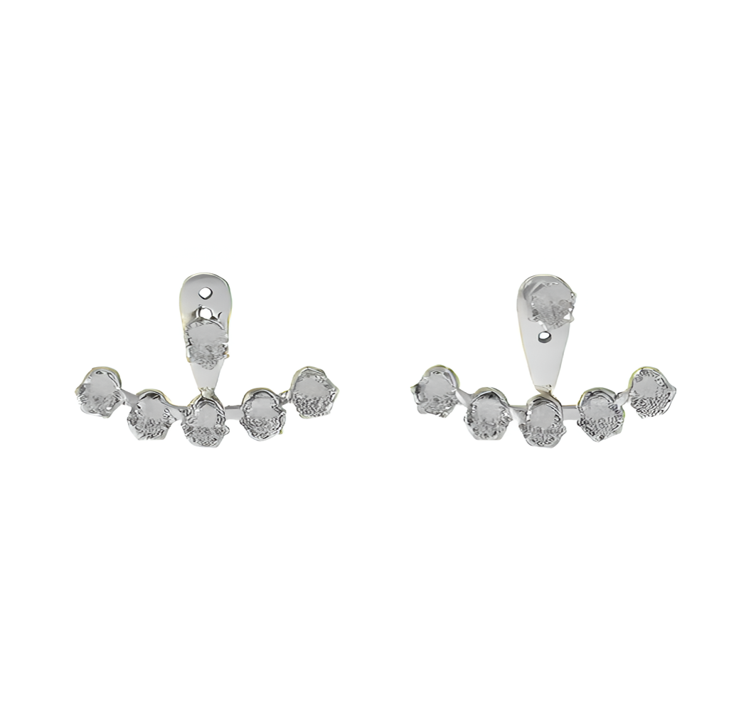 Silver Plated Diamond Earrings